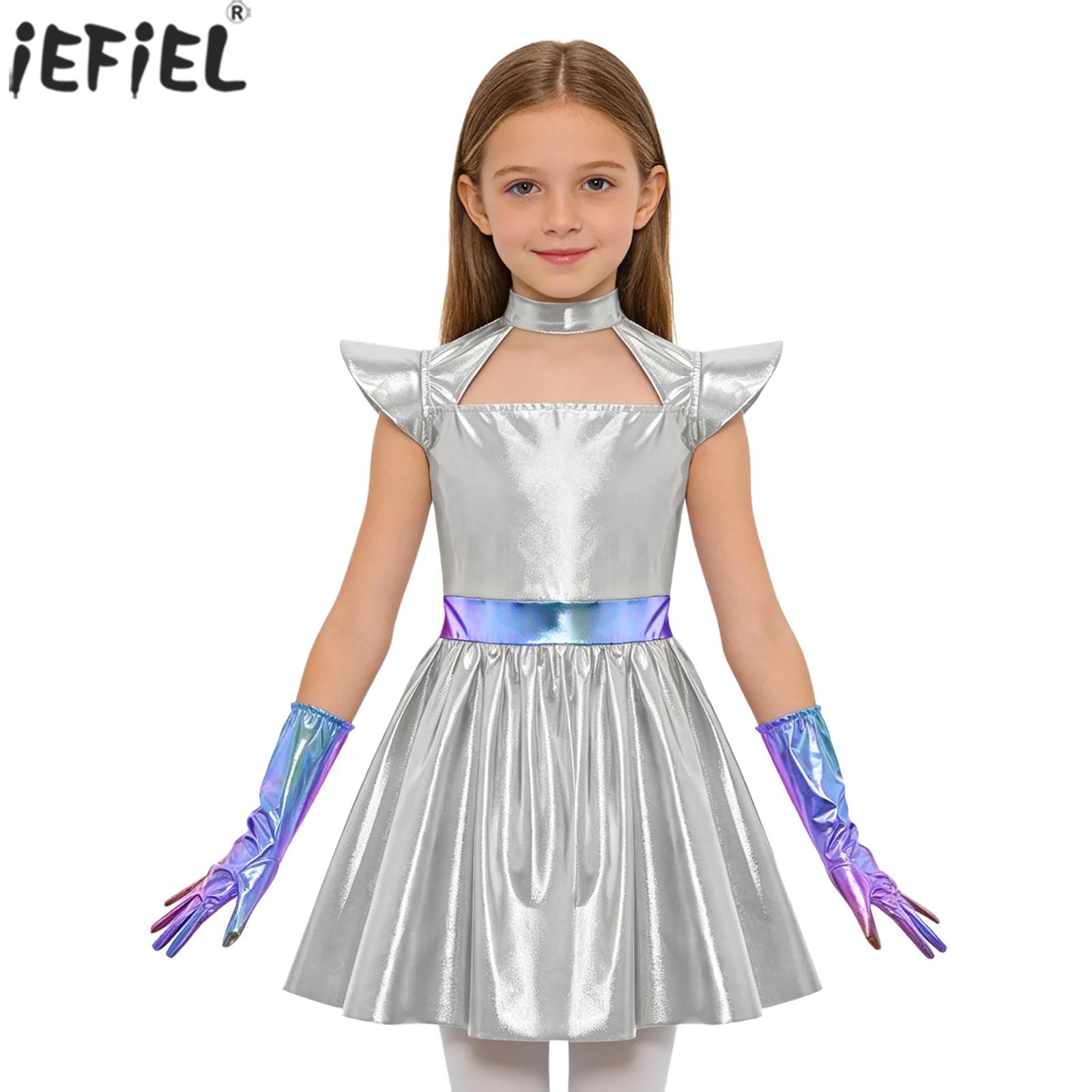 Line Follower Robot - Disfraz de alienígena para niñas, vestido