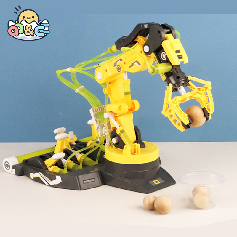 Robot Arm Metal - DIY ensamblado brazo mecánico hidráulico experimento