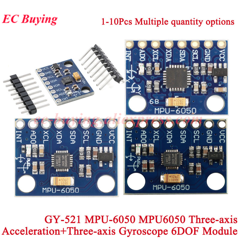 Accelerometer Mpu6050 - 1-10 Uds GY-521 MPU-6050 MPU6050 giroscopio