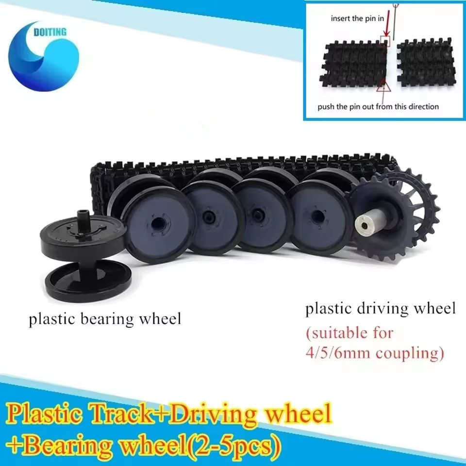 Tracked Robot Chassis - Ruedas de plástico + juego de