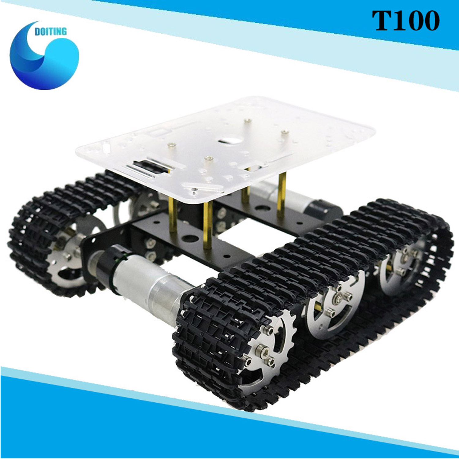 Tracked Robot Chassis - RC Metal Robot tanque coche chasis