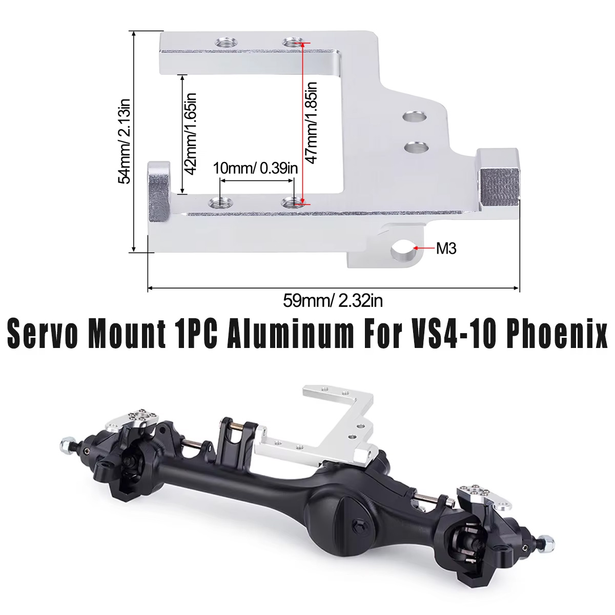 Servo Bracket - 1 soporte de aluminio para servo