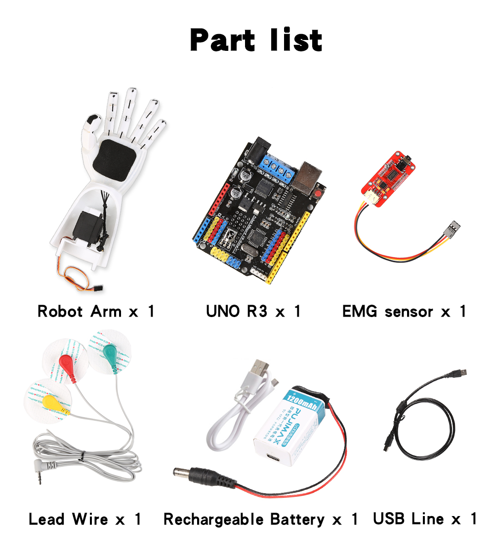 Sensor EMG Brazo robótico Sens - Robot Arm Kit reseña y precio