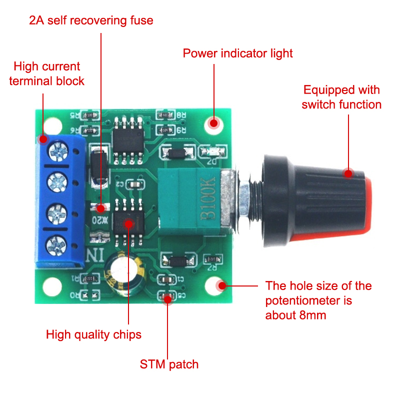 1 unidad de controlador de vel - Dc Motor 12V reseña y precio