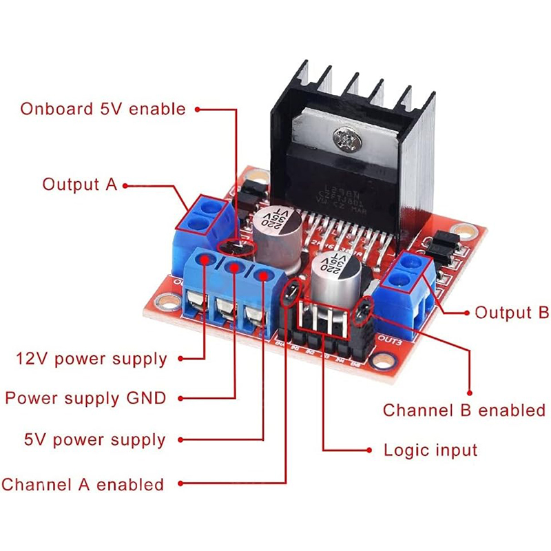 Módulo de placa controladora L - Motor Driver L298N reseña y precio