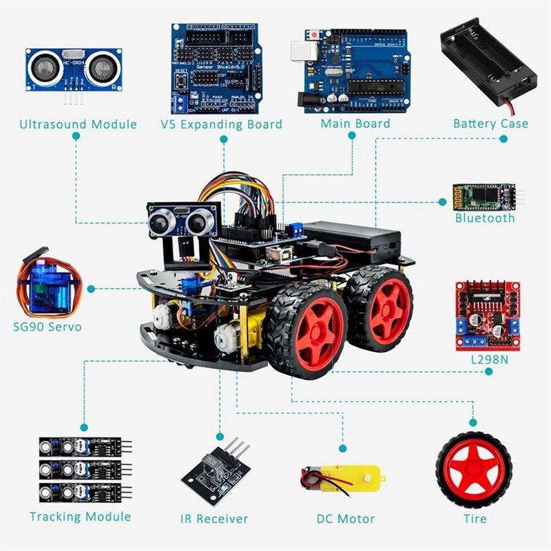 Kit de coche robot inteligente - Robot Car Kit reseña y precio