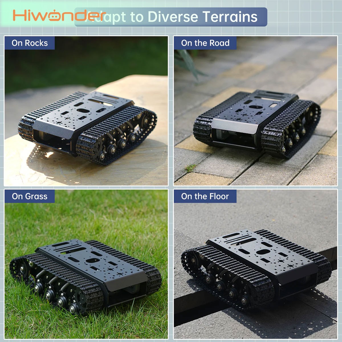 Chasis de Robot Tanque Oruga H - Tracked Robot Chassis reseña y precio